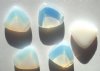 5 24x22mm Milky White Opal Flat Drop Nuggets